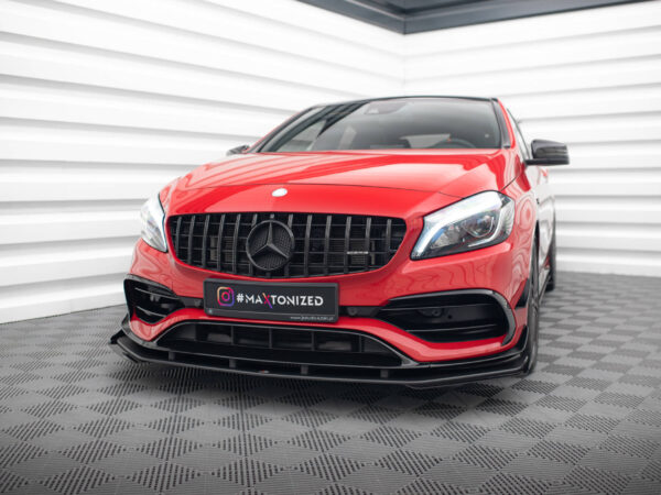 Alternative view of Maxton Design Matte Black Front Flaps For Mercedes-Benz AMG A45 W176 LCI