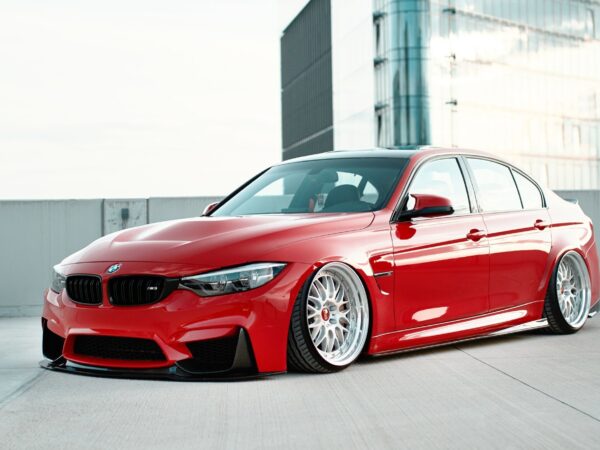 Alternative view of Maxton Design Front Splitter + Frames Side Air Intakes For BMW M3 F80