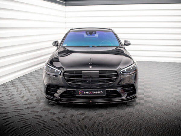 Alternative view of Maxton Design Gloss Black Front Splitter For Mercedes-Benz AMG W223