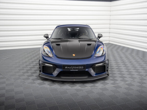 Alternative view of Maxton Design Gloss Black Front Splitter for Porsche 718 Cayman GT4 RS 982c