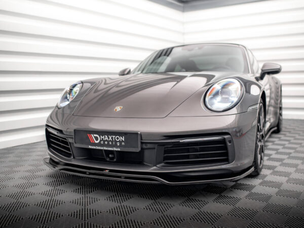 Alternative view of Maxton Design Gloss Black Front Splitter For Porsche 911 Carrera 4S 992