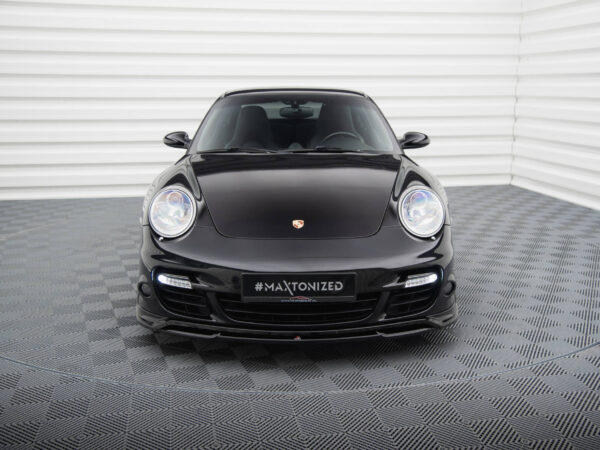 Alternative view of Maxton Design Gloss Black Front Splitter For Porsche 911 Turbo 997