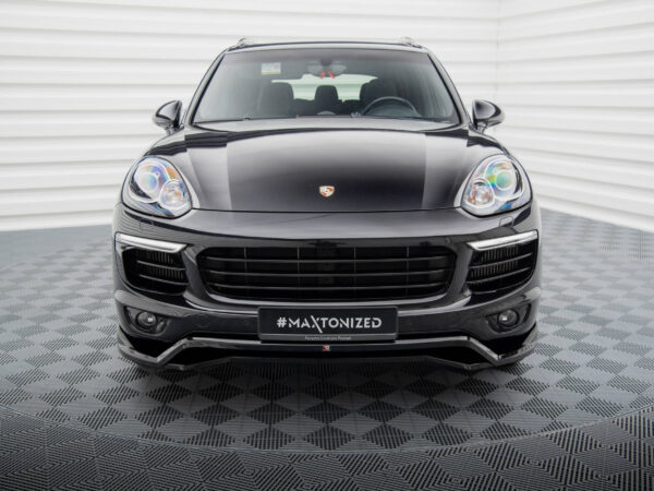 Alternative view of Maxton Design Gloss Black Front Splitter For Porsche Cayenne 92A MK2 Facelift