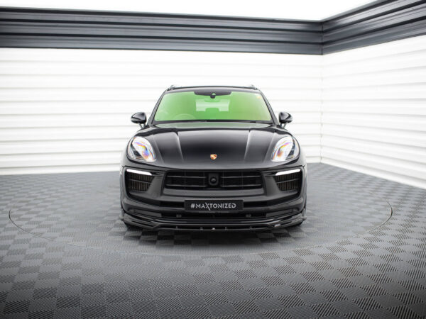 Alternative view of Maxton Design Gloss Black Front Splitter For Porsche Macan 95B GTS MK1 Facelift