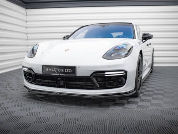 Alternative view of Maxton Design Gloss Black Front Splitter For Porsche Panamera 971 GTS