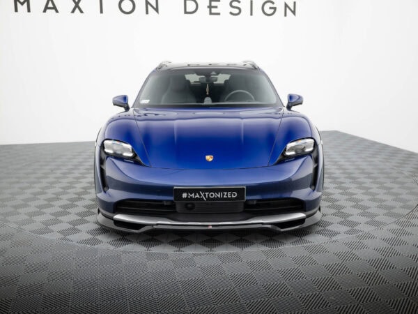 Alternative view of Maxton Design Gloss Black Front Splitter For Porsche Taycan 9J1 Cross Turismo 4S