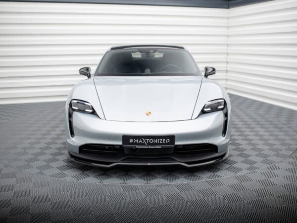 Alternative view of Maxton Design Gloss Black Front Splitter For Porsche Taycan 9J1 GTS Mk1