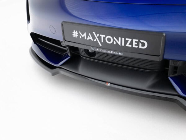 Alternative view of Maxton Designg Gloss Black Front Splitter For Porsche Taycan 9J1 Turbo S Mk1