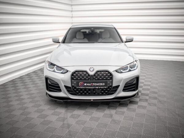 Alternative view of Maxton Design Gloss Black Front Splitter V.1 For BMW 4 Series G26 i4 M440i M Sport