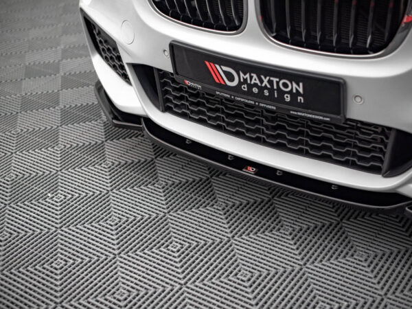 Alternative view of Maxton Design Gloss Black Front Splitter V.1 For BMW X1 F48 M Sport