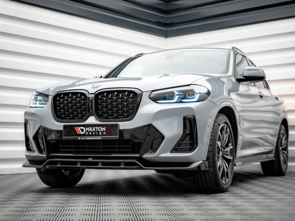 Alternative view of Maxton Design Gloss Black Front Splitter V.1 For BMW X4 G02 M Sport LCI