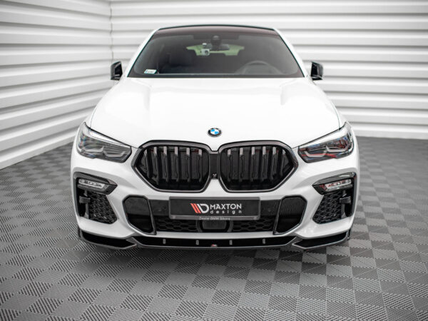 Alternative view of Maxton Design Gloss Black Front Splitter V.1 For BMW X6 G06 M Sport