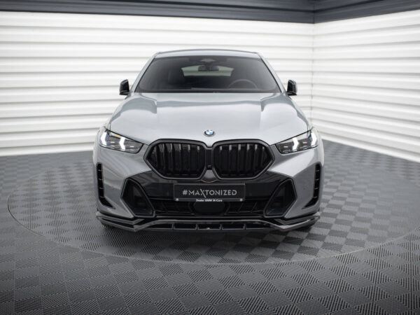 Alternative view of Maxton Design Gloss Black Front Splitter V.1 For BMW X6 G06 M Sport LCI