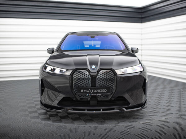 Alternative view of Maxton Design Gloss Black Front Splitter V.1 For BMW iX i20 M Sport