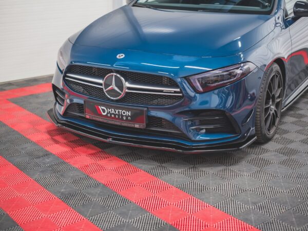 Alternative view of Maxton Design Gloss Black Front Splitter V.1 For Mercedes-Benz AMG A35 W177