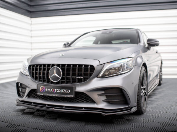 Pol po front splitter v 1 mercedes amg c43 coupe cabrio sedan estate c205 a205 w205 s205 facelift 19040 6