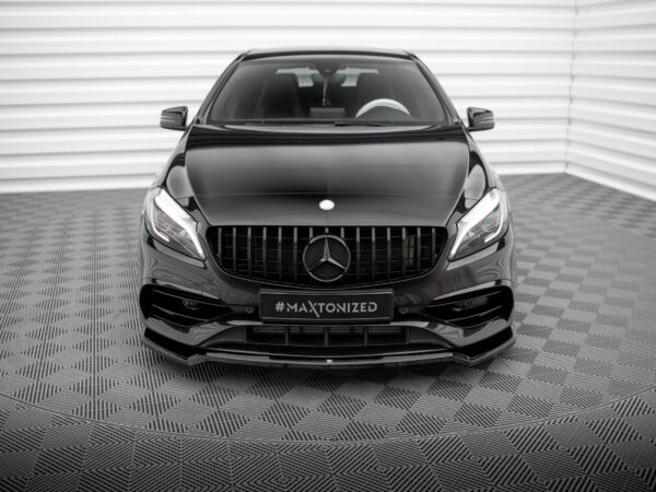 Alternative view of Maxton Design Gloss Black Front Splitter V.1 For Mercedes-Benz AMG W176 LCI