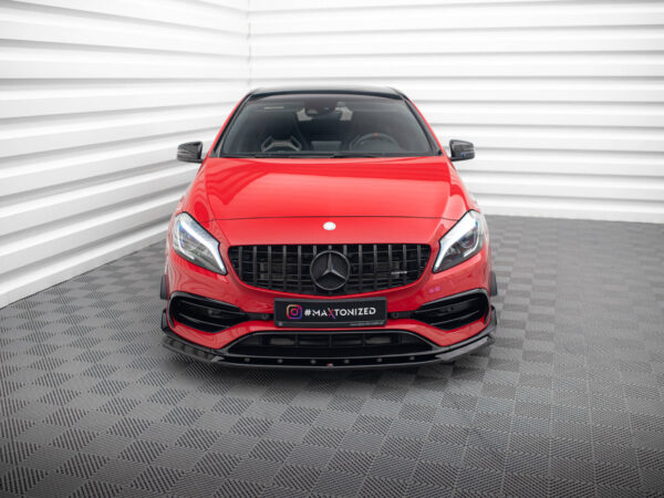 Alternative view of Maxton Design Gloss Black Front Splitter V.1 For Mercedes-Benz A45 Aero W176 LCI
