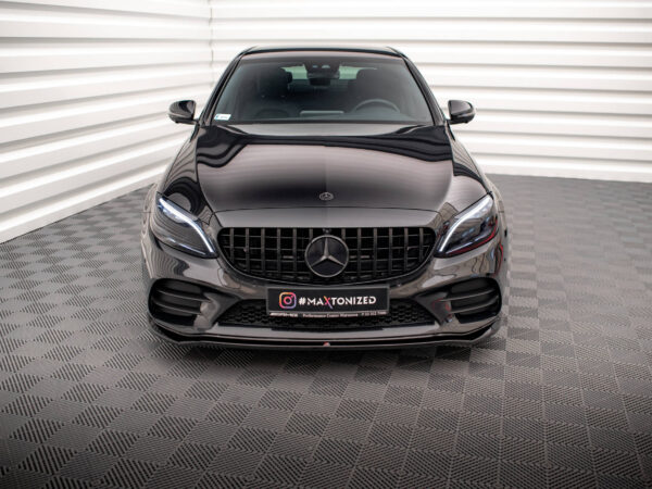 Alternative view of Maxton Design Gloss Black Front Splitter V.1 For Mercedes-Benz AMG W205 C205 S205 LCI