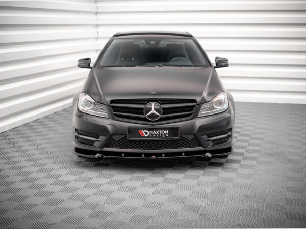 Alternative view of Maxton Design Gloss Black Front Splitter V.1 For Mercedes-Benz AMG C204 W204 S204 LCI