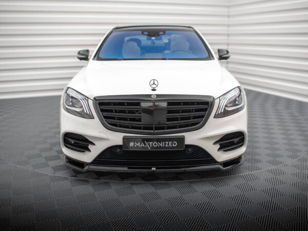 Alternative view of Maxton Design Front Gloss Black Splitter V.1 For Mercedes-Benz AMG W222 LCI