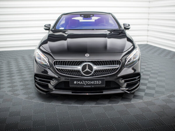 Alternative view of Maxton Design Gloss Black Front Splitter V.1 For Mercedes-Benz AMG C217 LCI