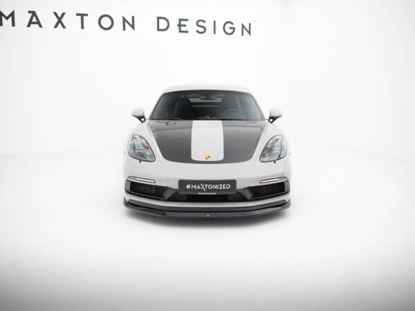 Alternative view of Maxton Design Gloss Black Front Splitter V.1 For Porsche 718 Cayman GTS 982c