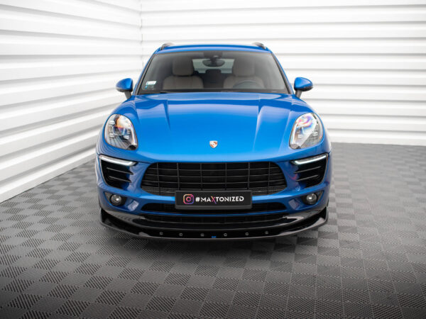 Alternative view of Maxton Design Gloss Black Front Splitter V.1 For Porsche Macan 95B MK1