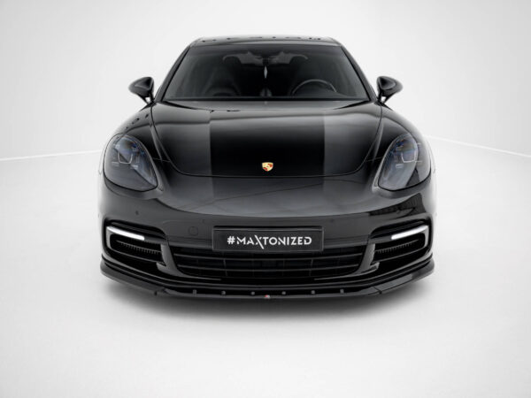 Alternative view of Maxton Design Gloss Black Front Splitter V.1 For Porsche Panamera  971 E-Hybrid 4S
