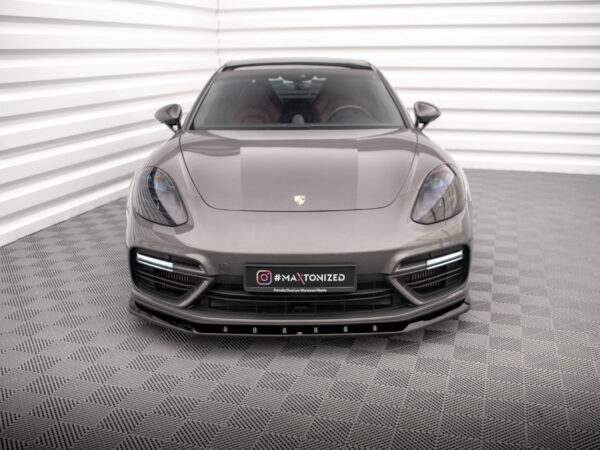 Alternative view of Maxton Design Gloss Black Front Splitter V.1 For Porsche Panamera 971 Turbo S E-Hybrid