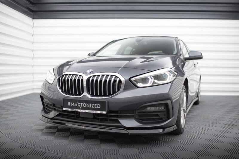 Maxton design gloss black front splitter v. 2 for bmw f40 m sport - image 3