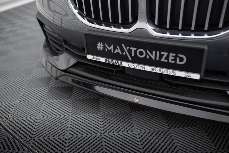 Maxton design gloss black front splitter v. 2 for bmw f40 m sport - image 4