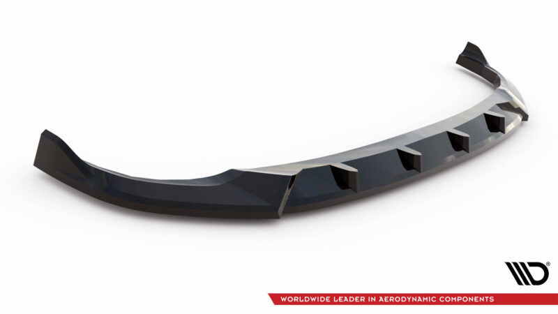 Maxton design gloss black front splitter v. 2 for bmw 2 series g42