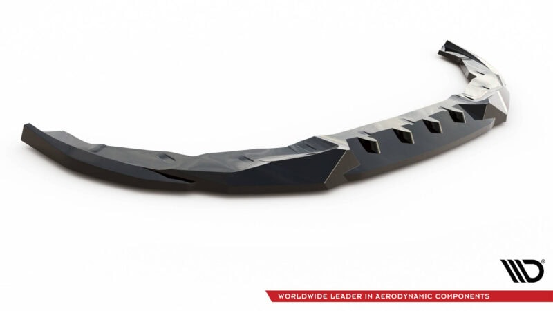 Maxton design gloss black front splitter v. 2 for bmw 2 series g42 m240i m sport