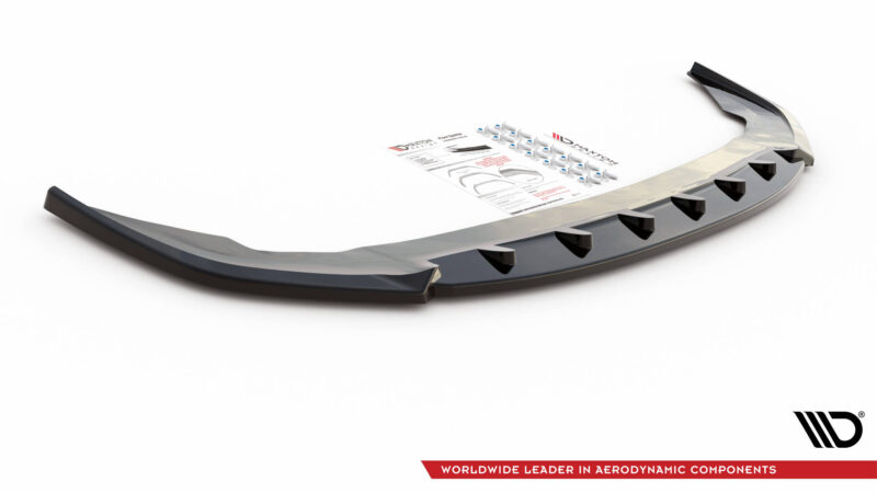 Maxton design gloss black front splitter v. 2 for bmw 2 series f44 m235i m sport