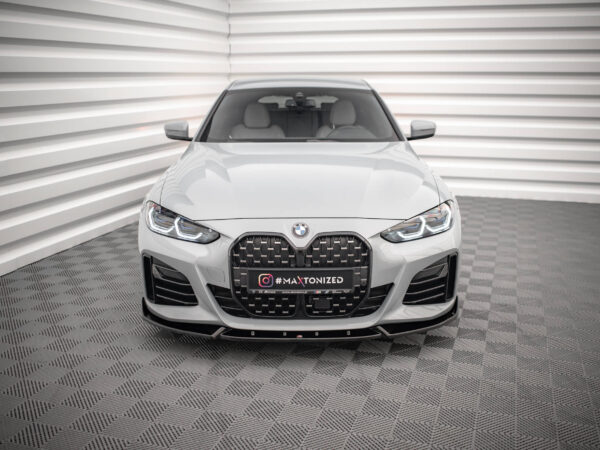 Alternative view of Maxton Design Gloss Black Front Splitter V.2 For BMW 4 Series i4 G26 M440i M Sport
