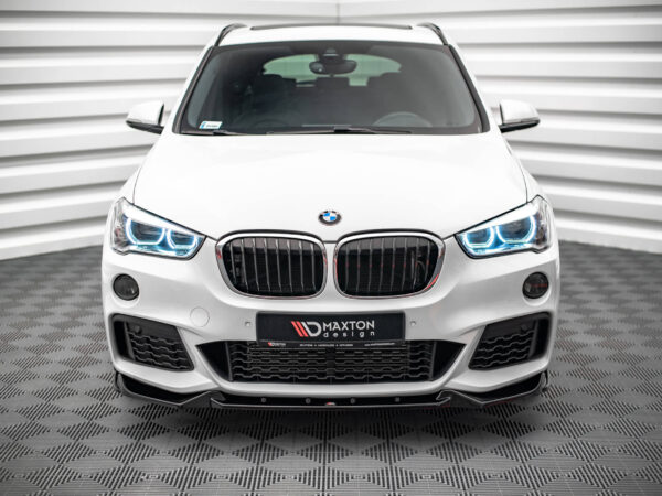 Alternative view of Maxton Design Gloss Black Front Splitter V.2 For BMW X1 F48 M Sport