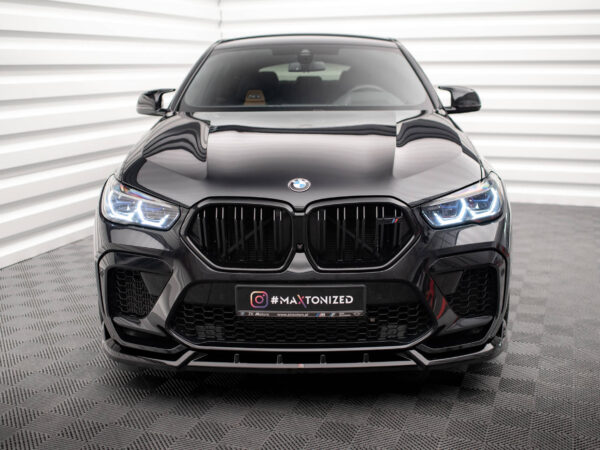 Alternative view of Maxton Design Gloss Black Front Splitter V.2 For BMW X6M F96