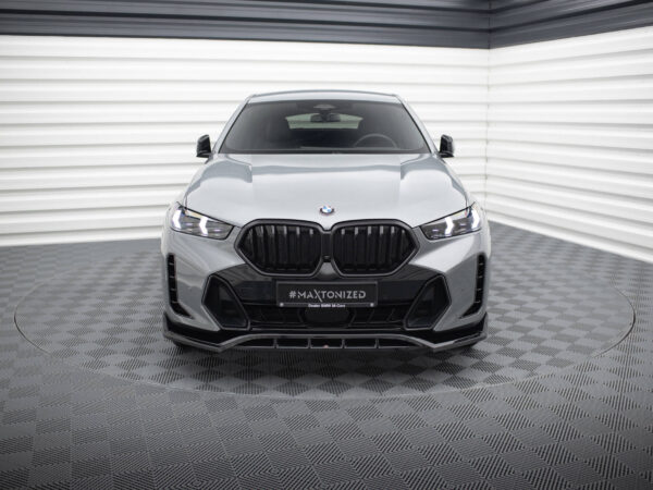Alternative view of Maxton Design Gloss Black Front Splitter V.2 For BMW X6 G06 M Sport LCI