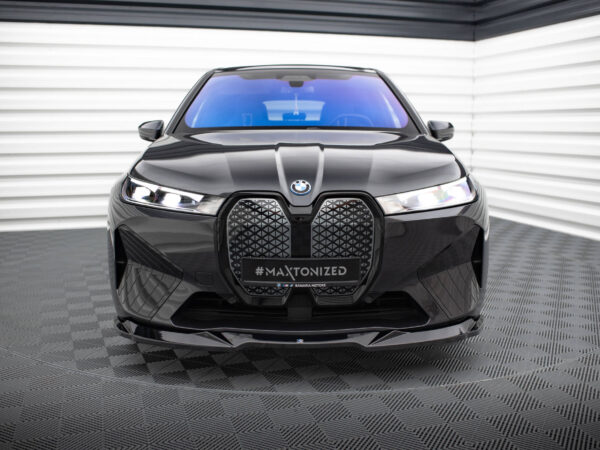 Alternative view of Maxton Design Gloss Black Front Splitter V.2 For BMW iX M Sport i20