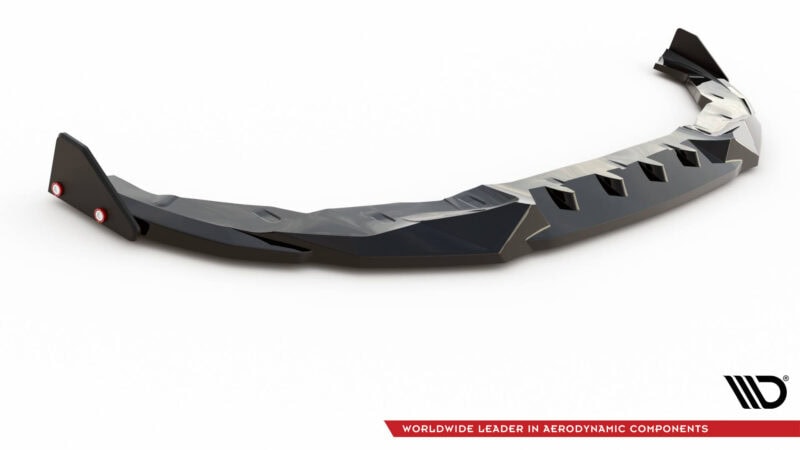 Maxton design gloss black front splitter v. 2 for bmw 2 series g42 m240i m sport
