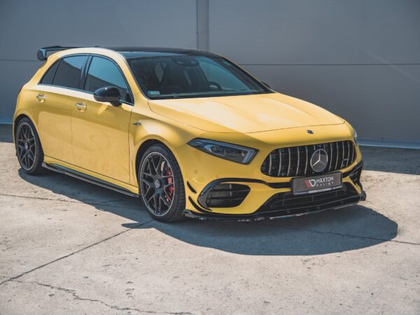 Alternative view of Maxton Design Gloss Black Front Splitter V.2 For Mercedes-Benz AMG A45 W177
