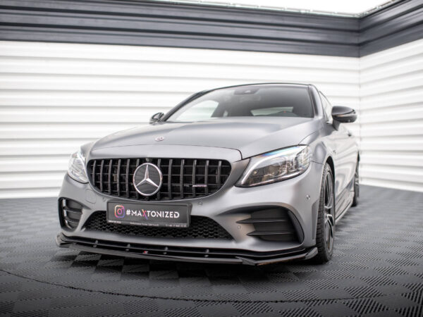 Pol po front splitter v 2 mercedes amg c43 coupe cabrio sedan estate c205 a205 w205 s205 facelift 19041 6