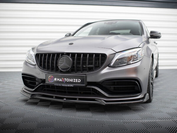Alternative view of Maxton Design Gloss Black Front Splitter V.2 For Mercedes-Benz AMG C63 W205 LCI