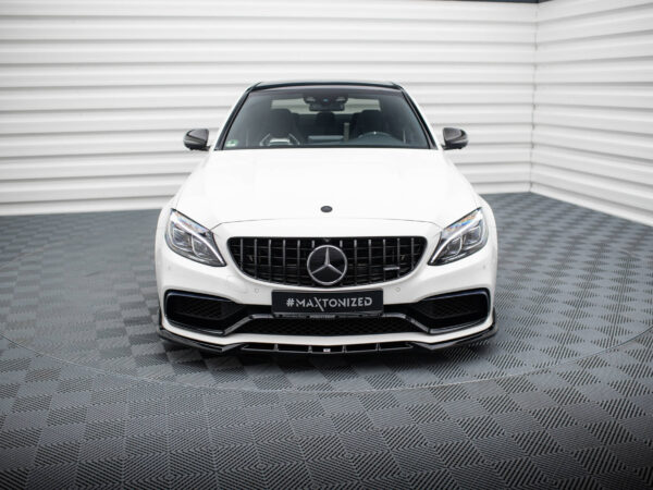 Alternative view of Maxton Design Gloss Black Front Splitter V.2 For Mercedes-Benz AMG C63 W205