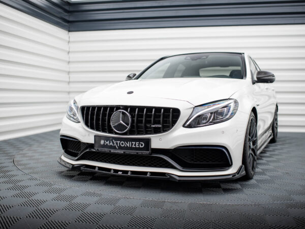Pol po front splitter v 2 mercedes amg c63 sedan estate w205 s205 20578 6