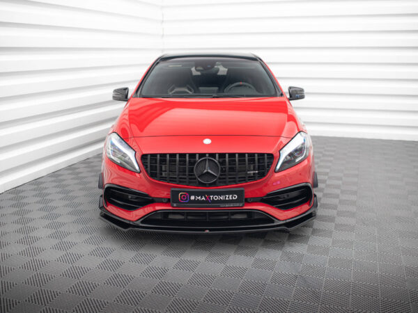 Alternative view of Maxton Design Gloss Black Front Splitter V.2 For Mercedes-Benz A45 Aero W176 LCI