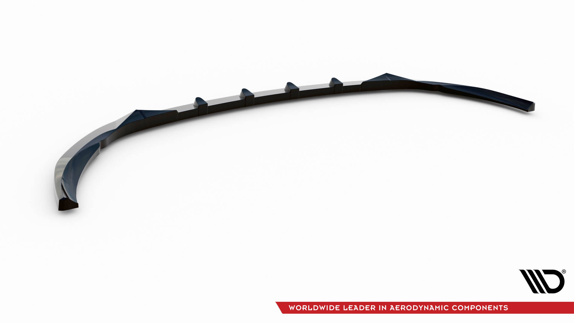 Maxton design gloss black front splitter v. 2 for mercedes-benz amg w205 c205 s205 lci - image 5