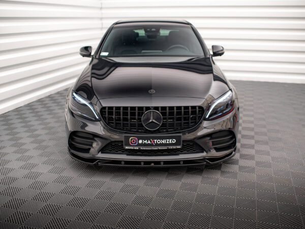 Alternative view of Maxton Design Gloss Black Front Splitter V.2 For Mercedes-Benz AMG W205 C205 S205 LCI