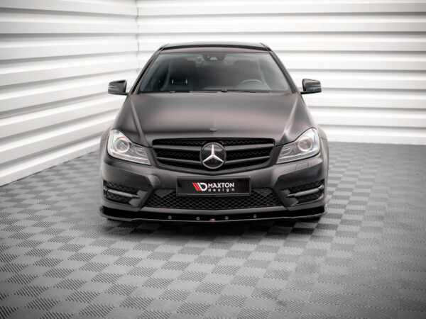 Alternative view of Maxton Design Gloss Black Front Splitter V.2 For Mercedes-Benz AMG C204 W204 S204 LCI